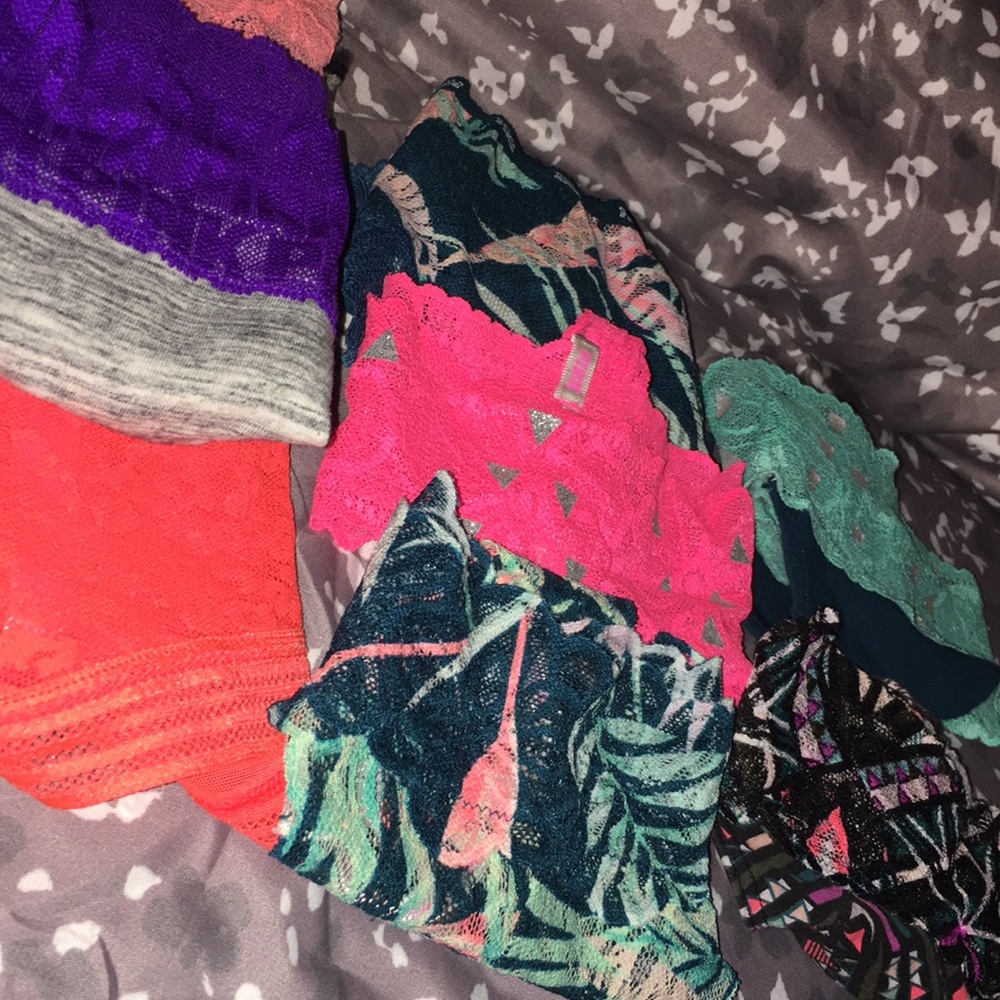8 PINK Lace Panty Bundle